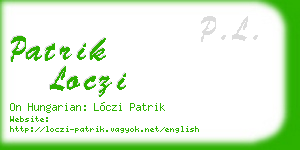 patrik loczi business card